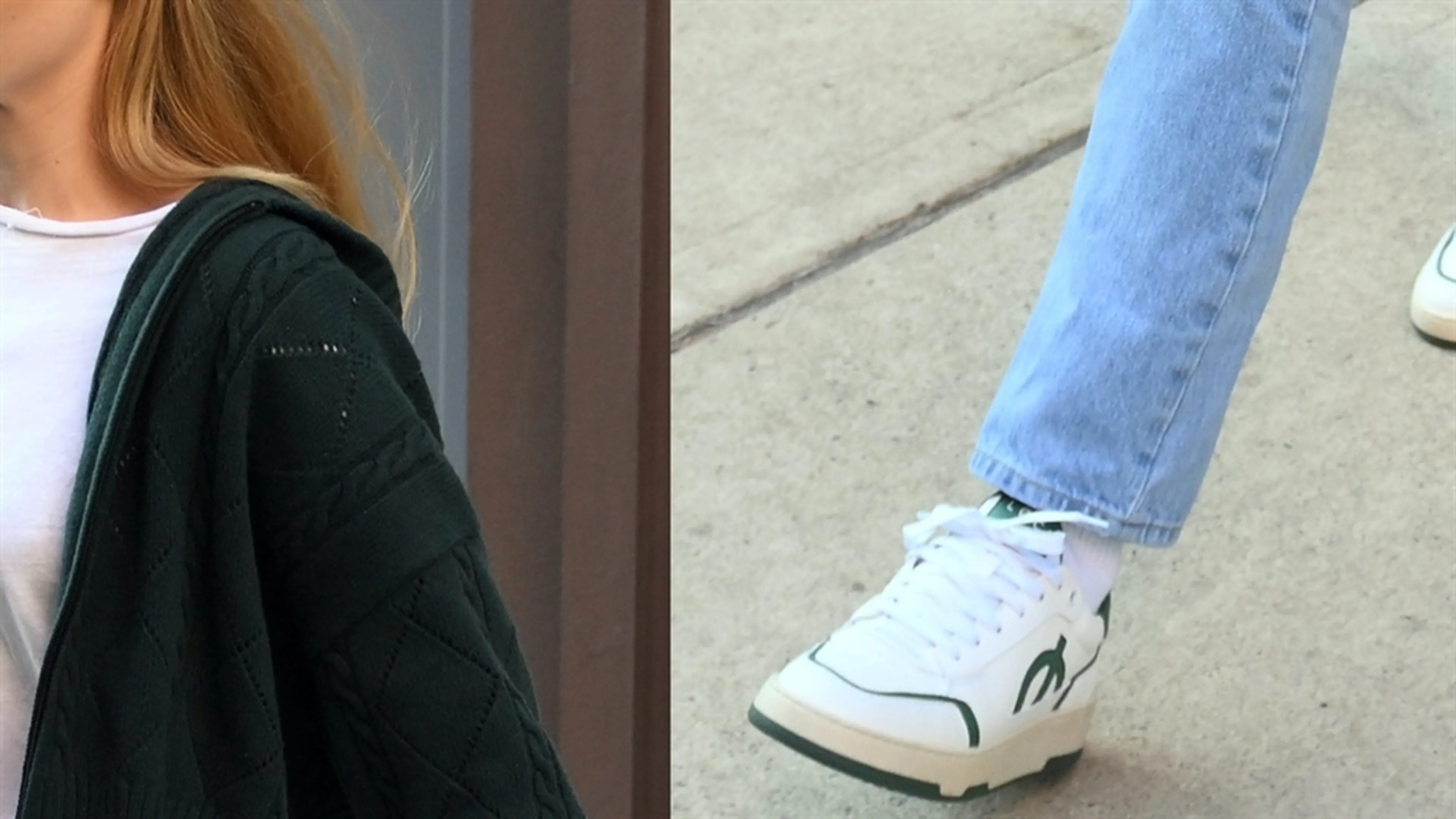 Sophie Turner Keeps It Casual in White Vegan Leather Sneakers